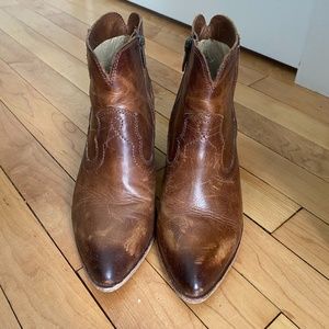 Frye Leather Side-Zip Booties